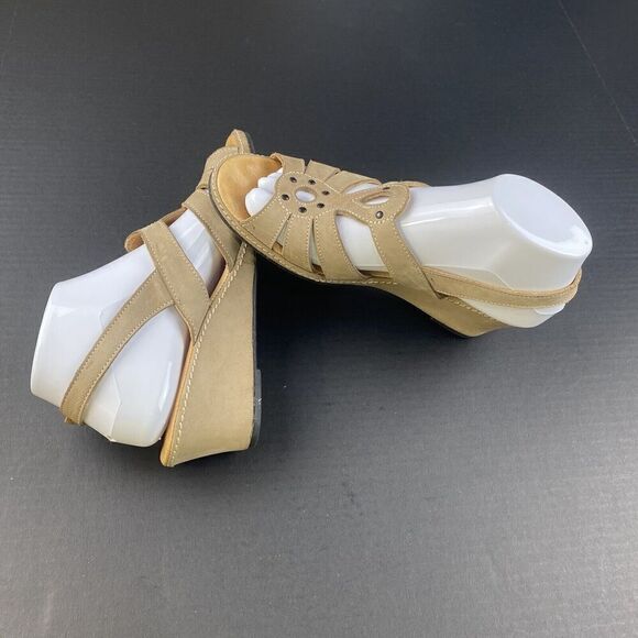 Women's La Plume Beige Leather Sandals - Size EU 39 / US 8.5 Pre Owned - Picture 6 of 16